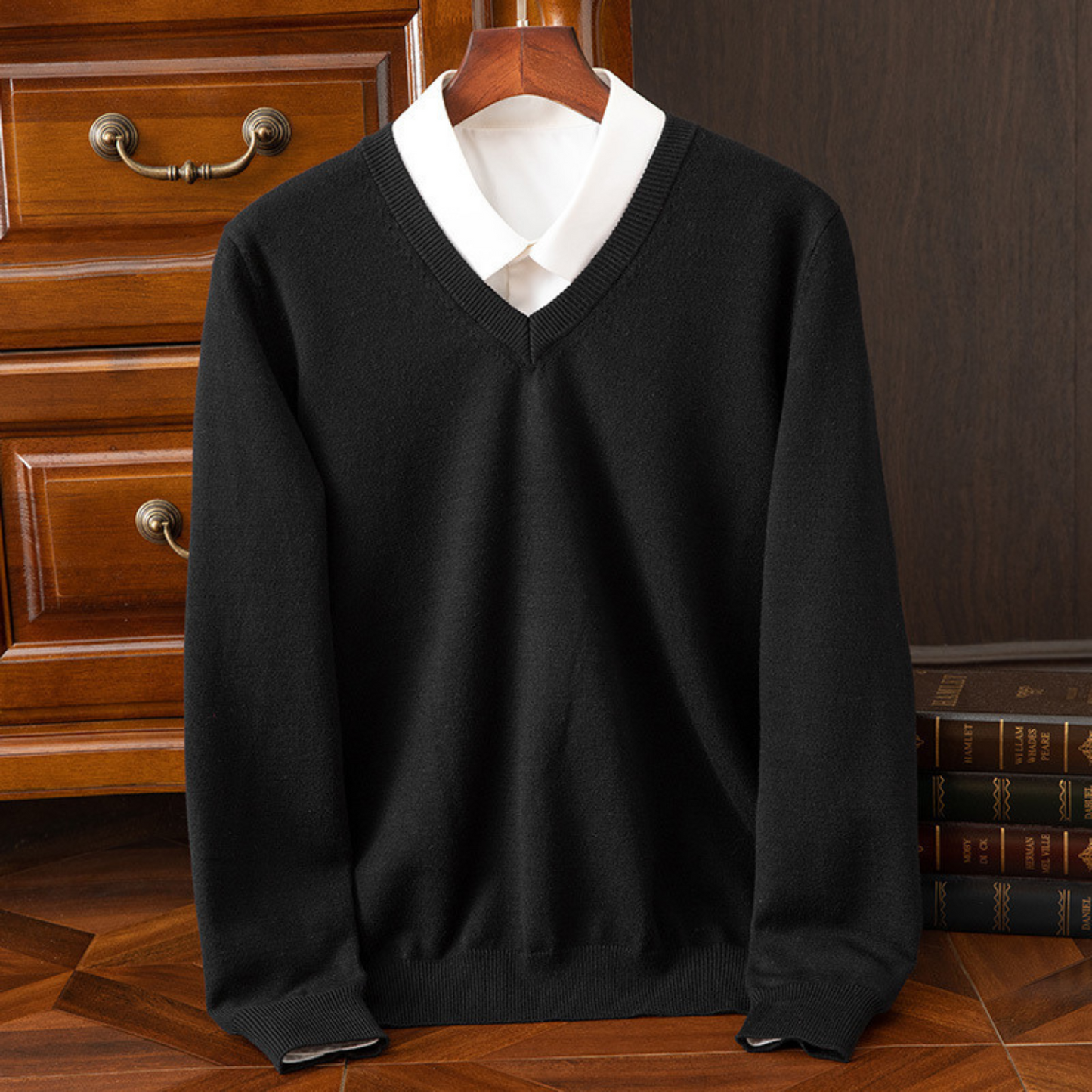 Bexford™ | Pull col V en pur cachemire pour homme