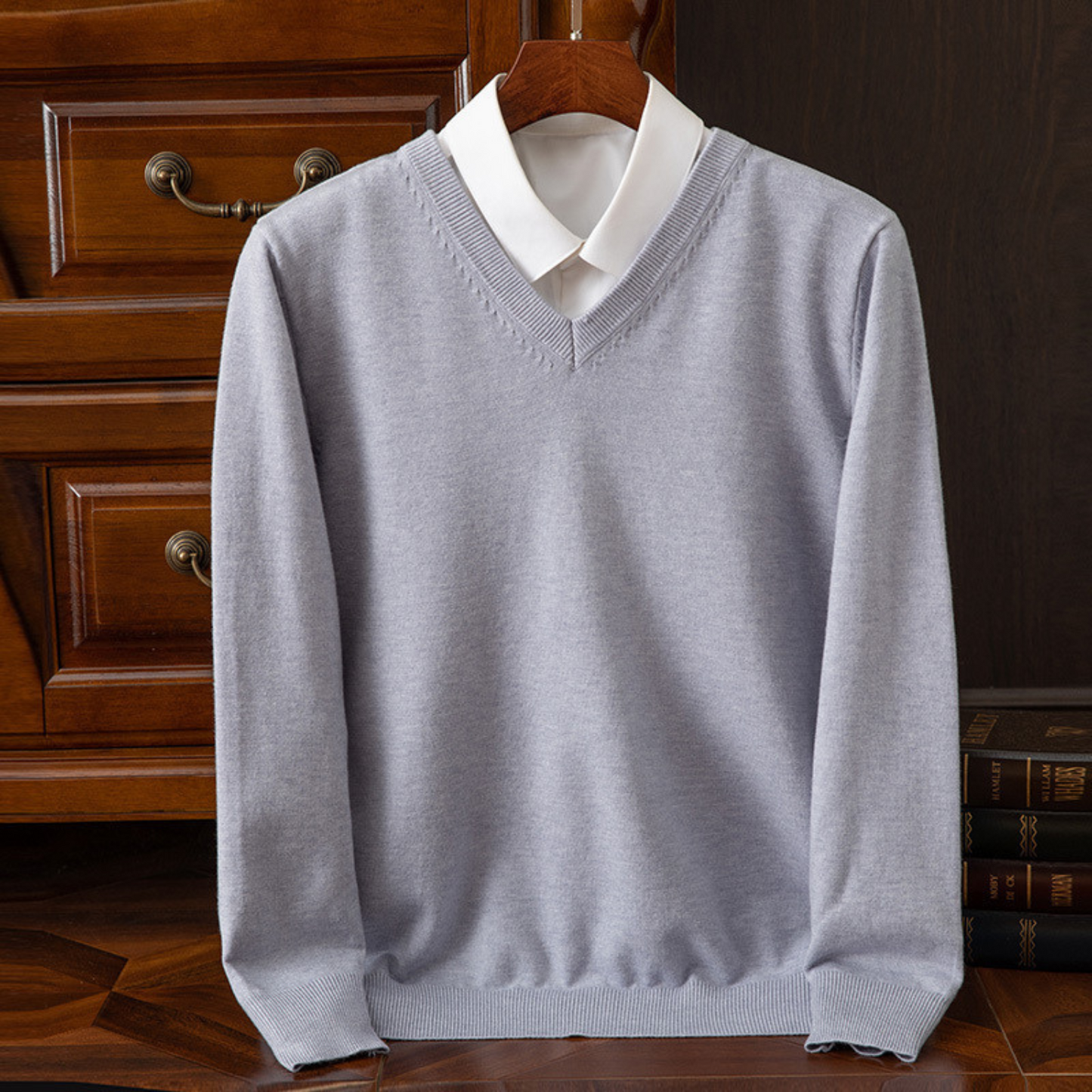 Bexford™ | Pull col V en pur cachemire pour homme
