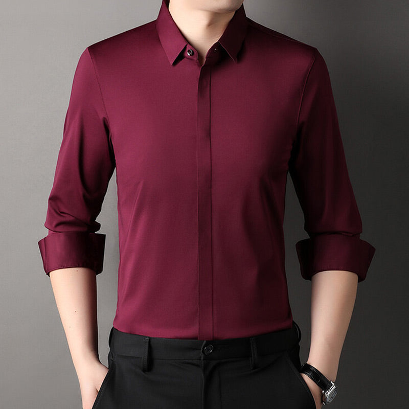 Chemise stretch élégante sans plis