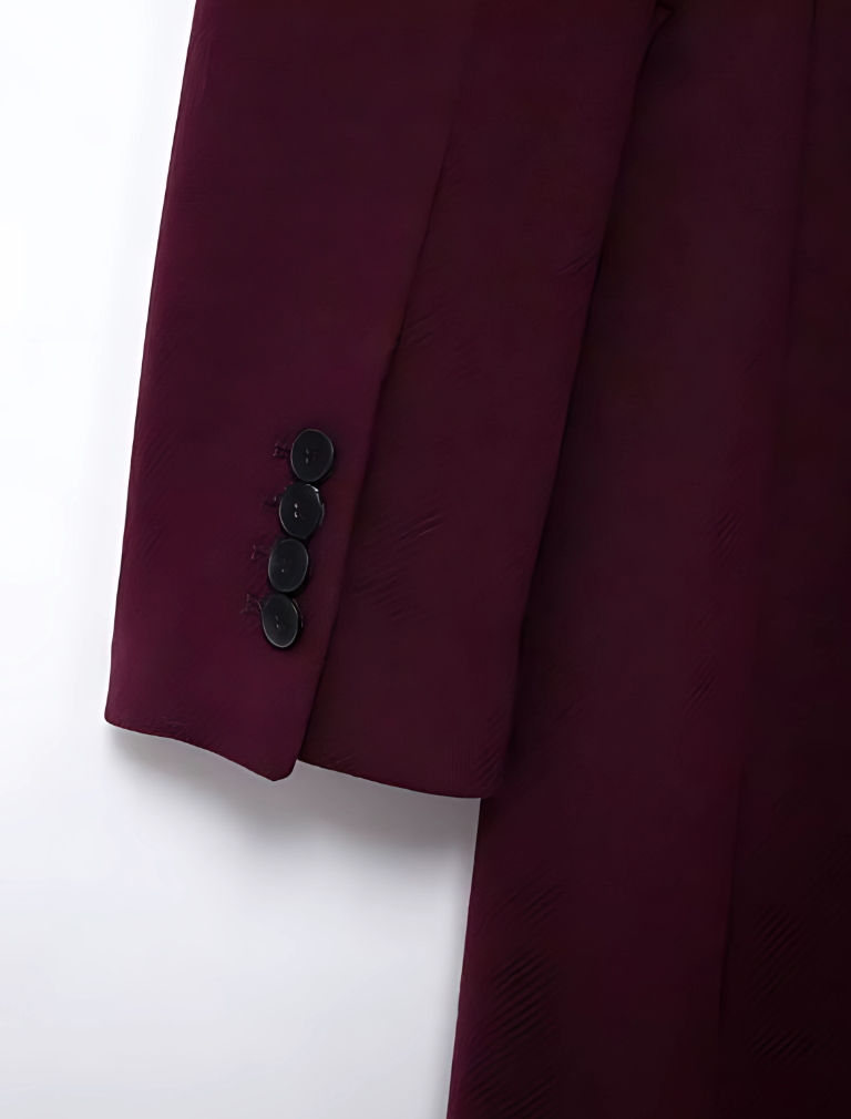 Amelia™ | Manteau Élégant en Laine Bordeaux
