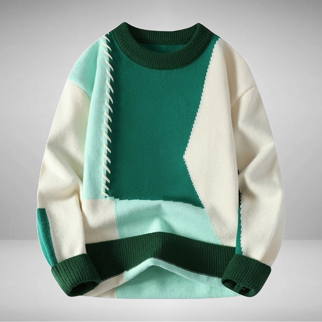 Lior – Pull patchwork au style héritage