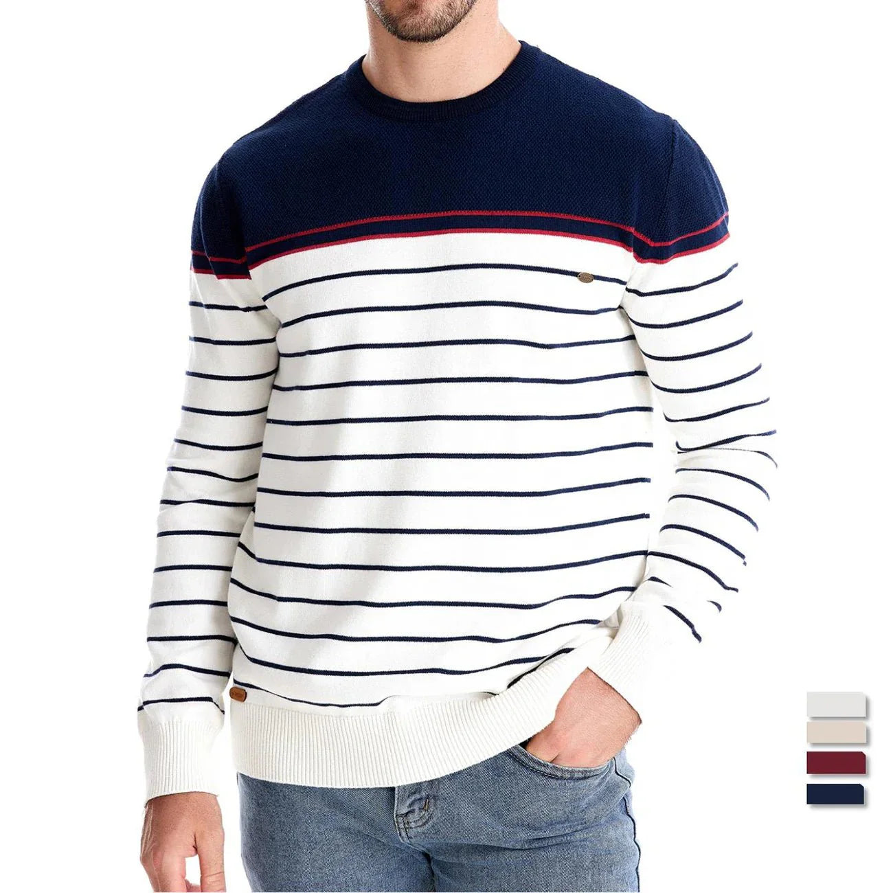 Sebastian | Pull Homme à Motif Rayé