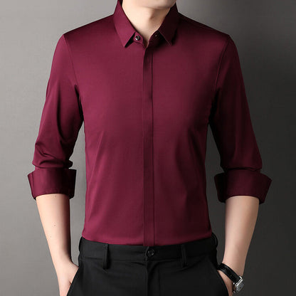 Chemise stretch élégante sans plis