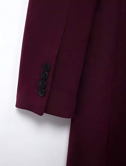 Amelia™ | Manteau Élégant en Laine Bordeaux