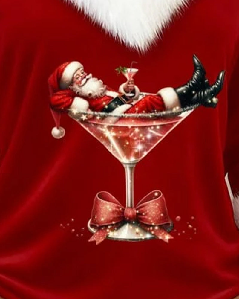 Laura | Haut doux en peluche – Esprit de Noël 🎄 à manches longues