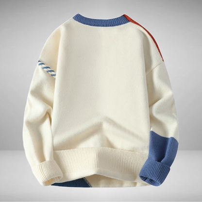 Lior – Pull patchwork au style héritage