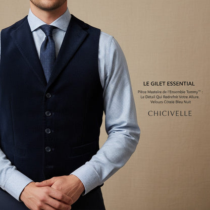 Tommy | Ensemble 2 pièces : Blazer et Gilet en Velours