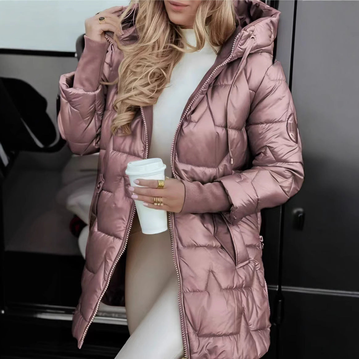 Manteau d’automne pour femme avec capuche
