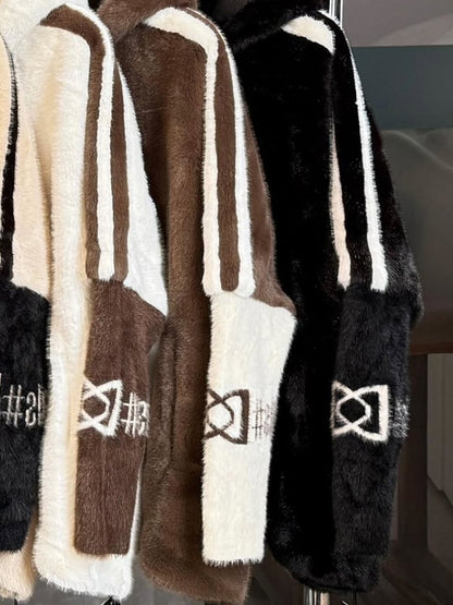 Maud | Veste en peluche à rayures pour femme