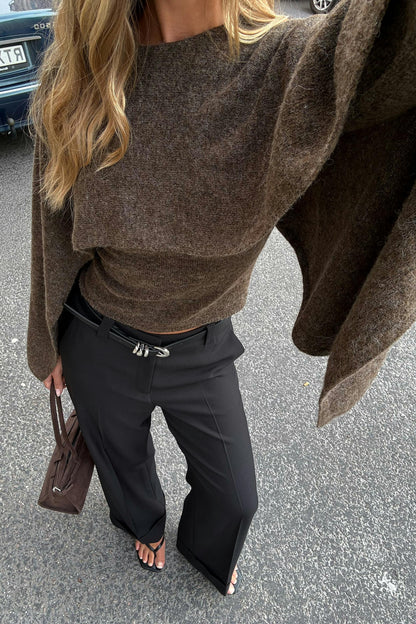 Solène – Pull cape élégant en maille douce