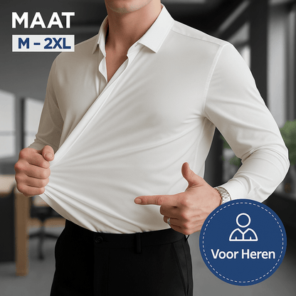 Mitchel | Kreukvrij stretchoverhemd voor heren (1+1 GRATIS)
